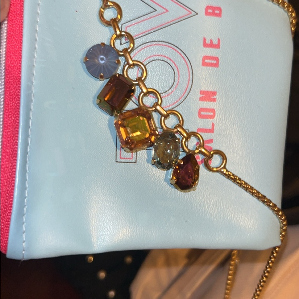 Women’s Chain Crossbody Bag with Multicolor Charm - Brand: